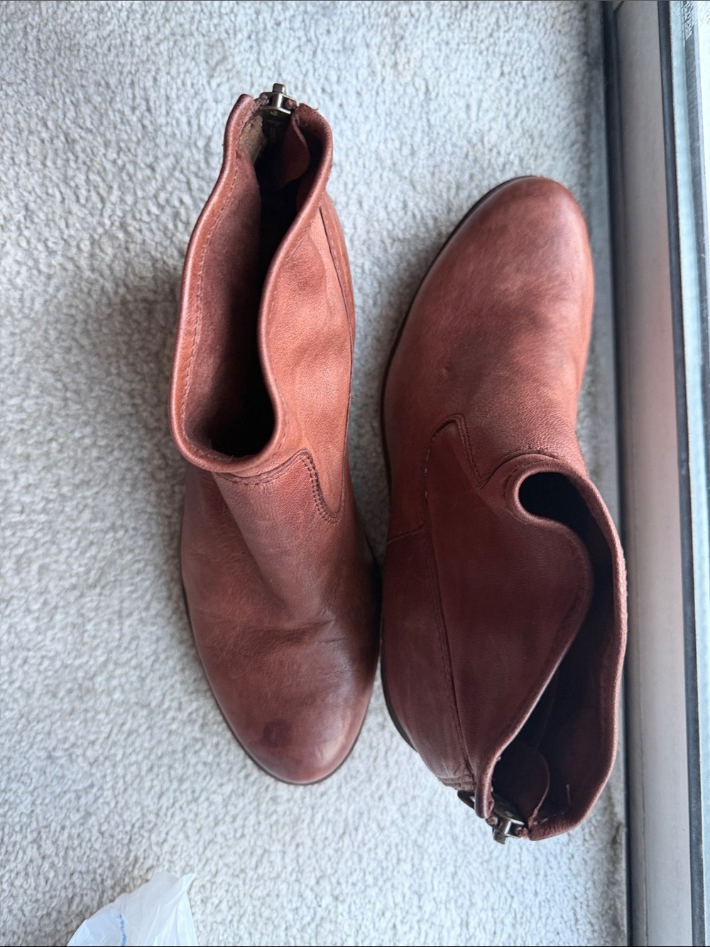 Söfft Brown Leather Back-Zip Ankle Boots / Booties - Women's Size 8M - Picture 9 of 10